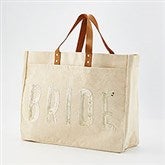 Bride Canvas & Gold Sequins Tote Bag by Jessie James Decker - 53461