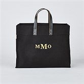 Embroidered Black Canvas and Leather Tote by Jessie James Decker - 53462