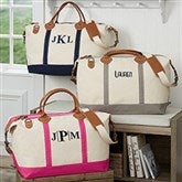 Kittenish Embroidered Canvas Duffel  - 53528
