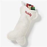 Dog Bone Embroidered Sherpa Christmas Stocking  - 53541