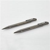 Engraved Reflections Gunmetal Pen and Pencil Set  - 53592