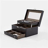 Engraved Vegan Leather Expanding Jewelry Box   - 53598