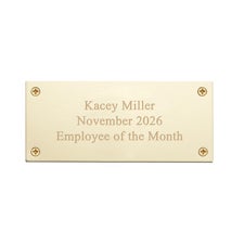 Engraved Gold Screw Plate- 3.5"Long by 1.6" Tall - 53609