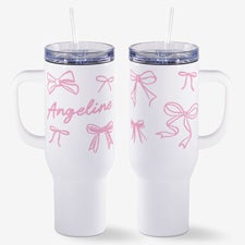  Darling Bows Personalized White Tumbler - 53629