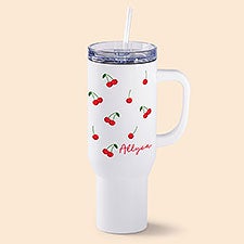 Personalized Cherries Travel Tumbler - 53630