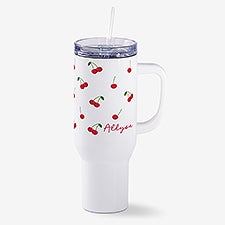 Personalized Cherries Travel Tumbler - 53630