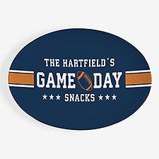 Game Day Personalized Oval Polymer Platter - 53671