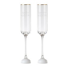 Kate Spade Engraved Happily Ever After Champagne Flute Set - 53753