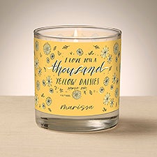 Gilmore Girls Thousand Yellow Daisies Personalized Glass Candle - 53757