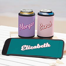 Retro Summer Personalized Can & Bottle Wrap - 53944