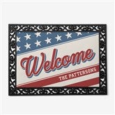 Red, White & Welcome Personalized Doormats - 54050