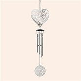 Melody Lives On Personalized Memorial Flourish Heart Wind Chime - 54132