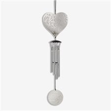 Love For Mom Personalized Flourish Heart Wind Chime  - 54134