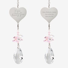 Romantic Message Personalized Heart Suncatcher  - 54135