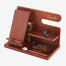 Dad Message Personalized Wood Docking Station - 54142