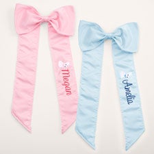 Bunny Name Embroidered Easter Bow  - 54305