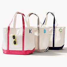 Initial Weekender Embroidered Tote Bag - 54336
