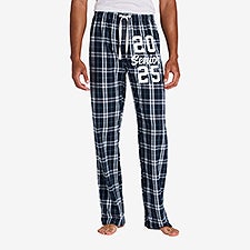 Senior Year Personalized Navy & White Flannel Pants - 54510