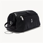 Personalized Black Leather Toiletry Bag  - 54561