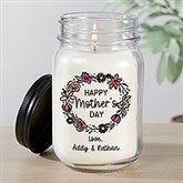 Personalized Floral Wreath Mason Jar Candle by Jessie James Decker - 54577