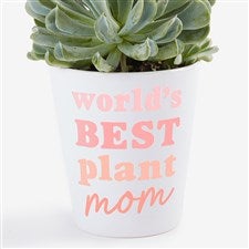 Personalized Best Plant Mom Mini Flower Pot by Jessie James Decker - 54580
