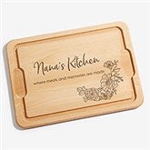 Floral Engraved Hardwood Cutting Board      - 54607