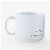 Script Message Personalized Stackable Espresso Mug - 54643