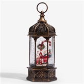 Jolly Santa 11&quot; Personalized Brown Water Lantern - 54656