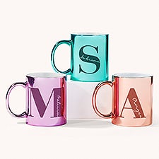 Initial & Name Personalized 11oz Metallic Mug - 54674