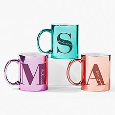 Initial & Name Personalized Metallic Mug - 54674