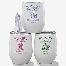 Social Club Personalized Insulated Wine Tumbler - 54769