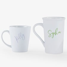 Trendy Script Name Personalized Latte Mug - 54849