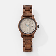 Engraved Treehut Odyssey Wooden Watch with Beige Dial - 54900
