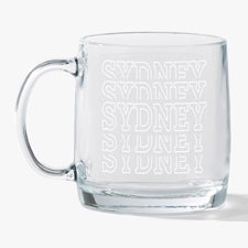Echo Name Engraved 12.5oz Glass Wide Mug  - 54939