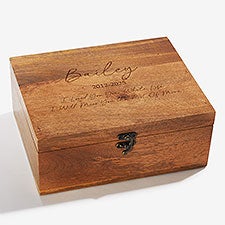 Pet Memorial Personalized Wood Keepsake Box  - 54957