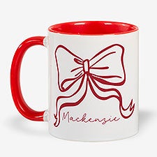 Christmas Bow Personalized Coffee Mug  - 54968