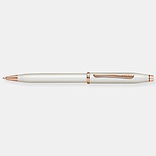 Cross Century White Lacquer and Rose Gold Ballpoint Pen   - 54988