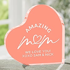 Amazing Mom Personalized Acrylic Heart Keepsake  - 55003