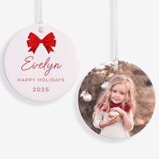 Holiday Bow Personalized Ornament  - 55049