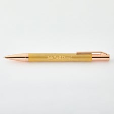 Engraved Reflections Brushed Gold & Rose Gold Ballpoint Pen and Box - 55051