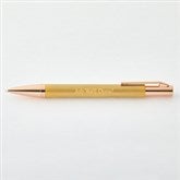 Engraved Reflections Brushed Gold & Rose Gold Ballpoint Pen and Box - 55051