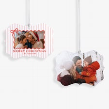 Bowtiful Memories Personalized Photo Metal Ornament  - 55056