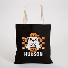 Boo Crew Ghost Personalized Black Treat Bag - 55080