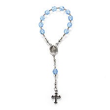Children's Sterling Silver Rosary in Blue - 55102