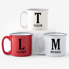 Initial Impressions Personalized Speckled Ceramic Camp Mug - 55108