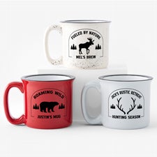 Woodland Shadows Personalized Speckled Ceramic Camp Mug  - 55109