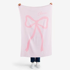 Darling Bow Knit Blanket  - 55144D