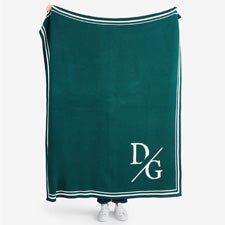 Split Monogram 50x60 Knit Blanket  - 55160D