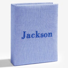 Personalized Micro Striped Cotton Photo Album - 55227D