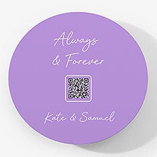 Personalized Metal Round Magnet with Video QR Code - 55313